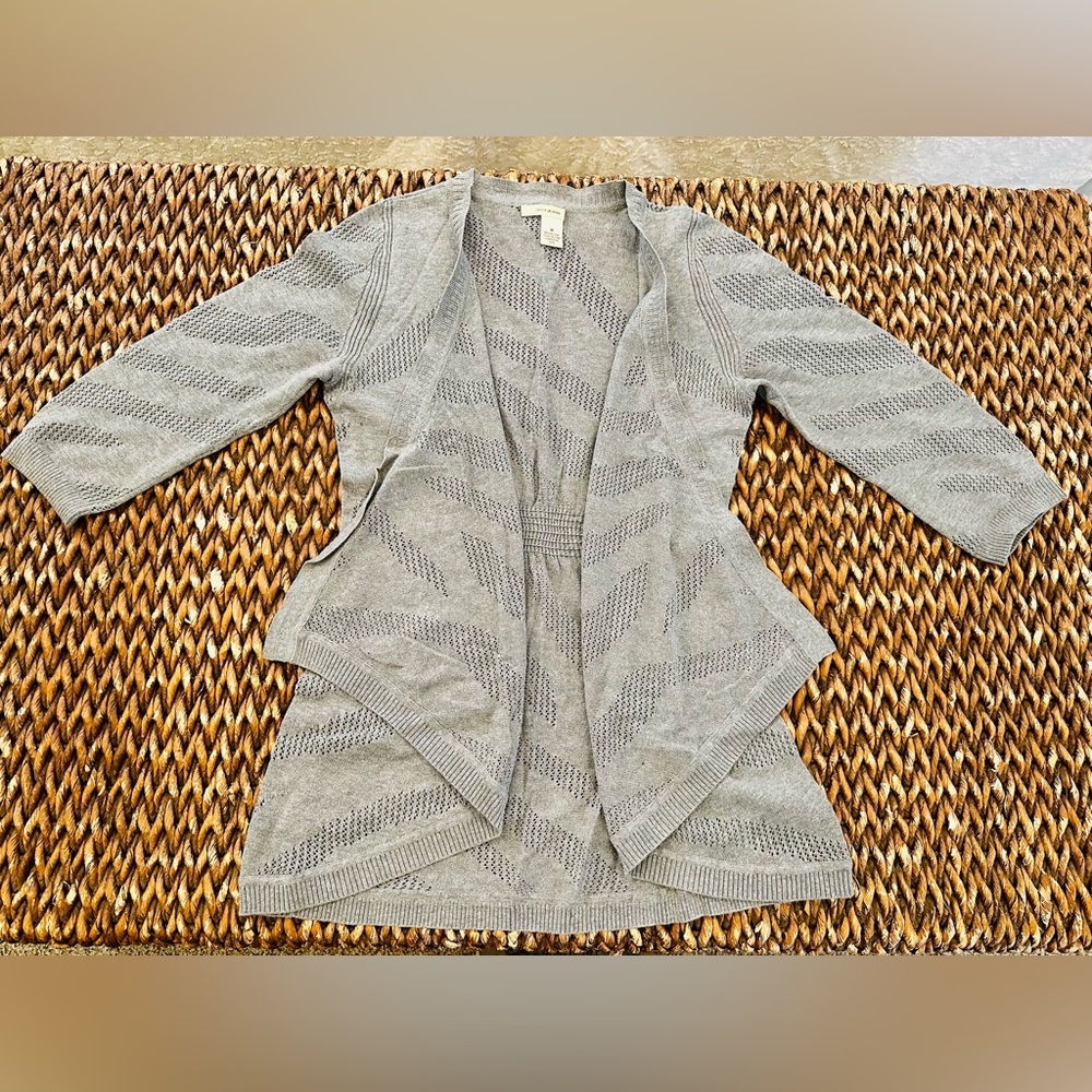 DKNY Gray Cardigan Medium